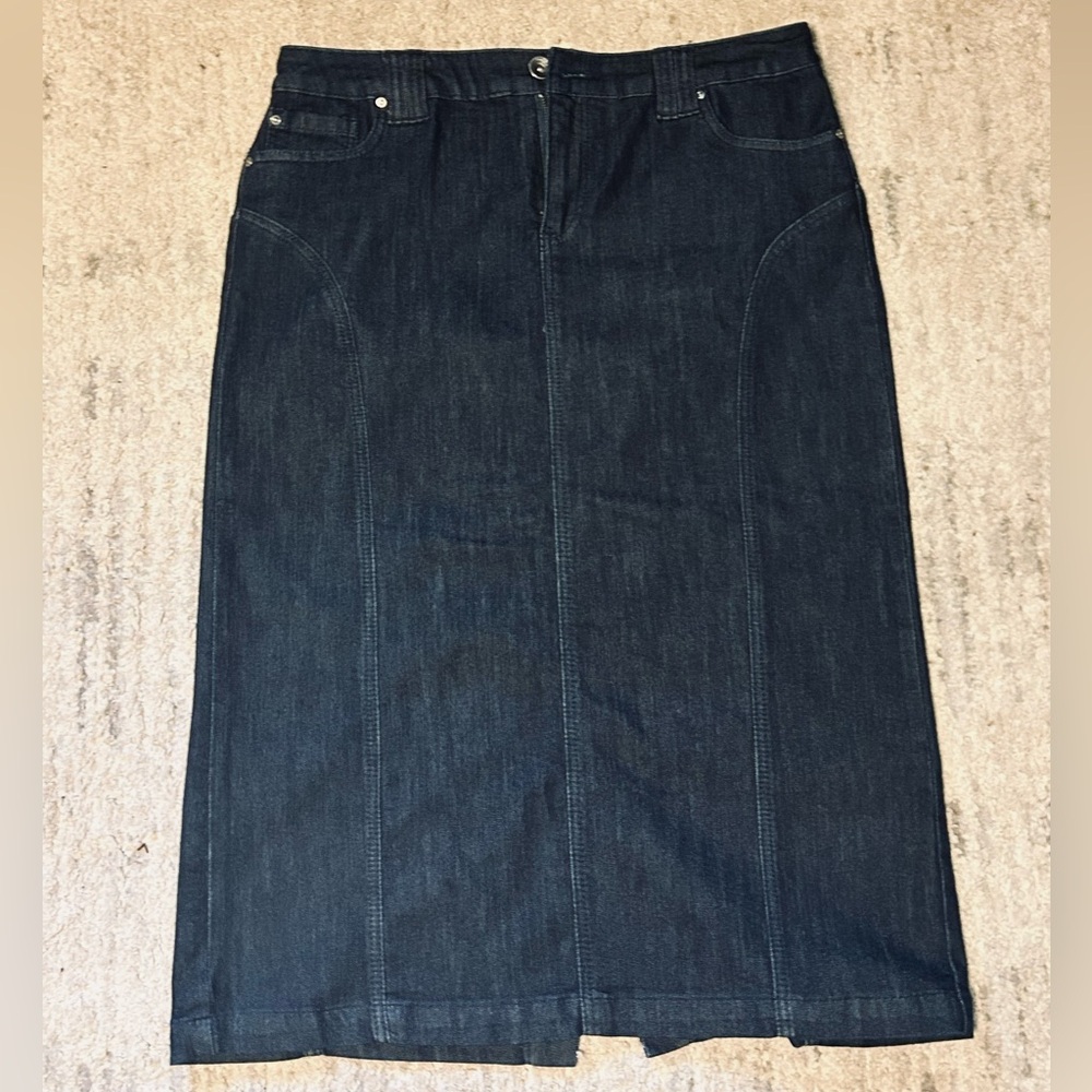 Christopher & Banks Dark Denim Skirt